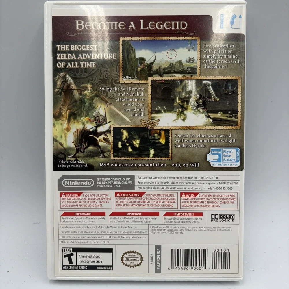 Legend of Zelda Twilight Princess - Nintendo Wii Complete In Box With Manual